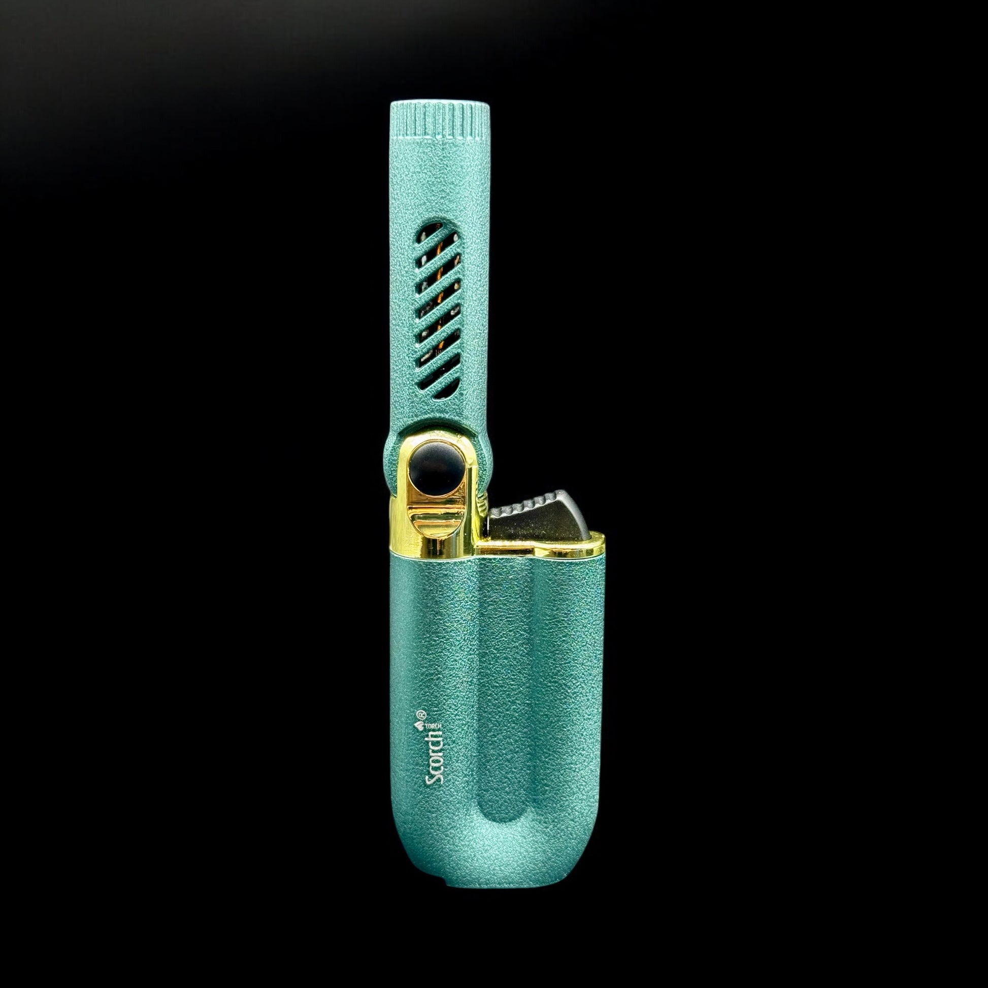 Modern Scorch Torch Adjustable Angle Lighter teal color 