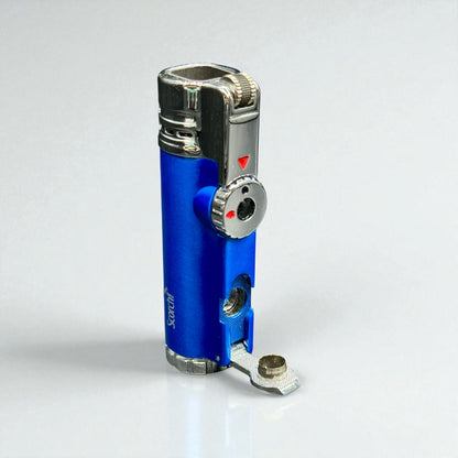Scorch Torch 61637 4-Jet Flame Refillable Butane Lighter with Cigar Punch blue color 