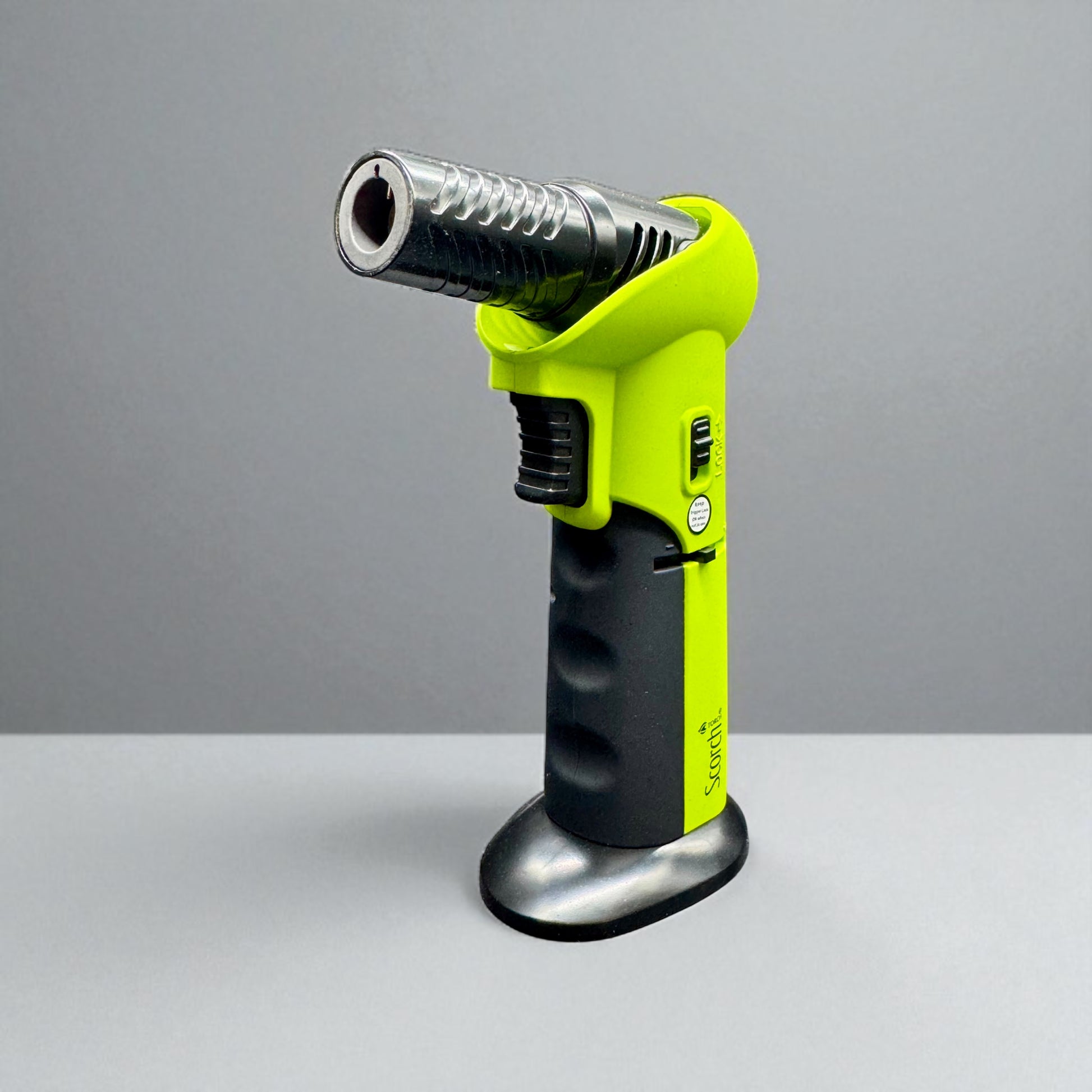 Scorch Torch 61662 – 6” Adjustable Angle Refillable Butane Lighter green side 