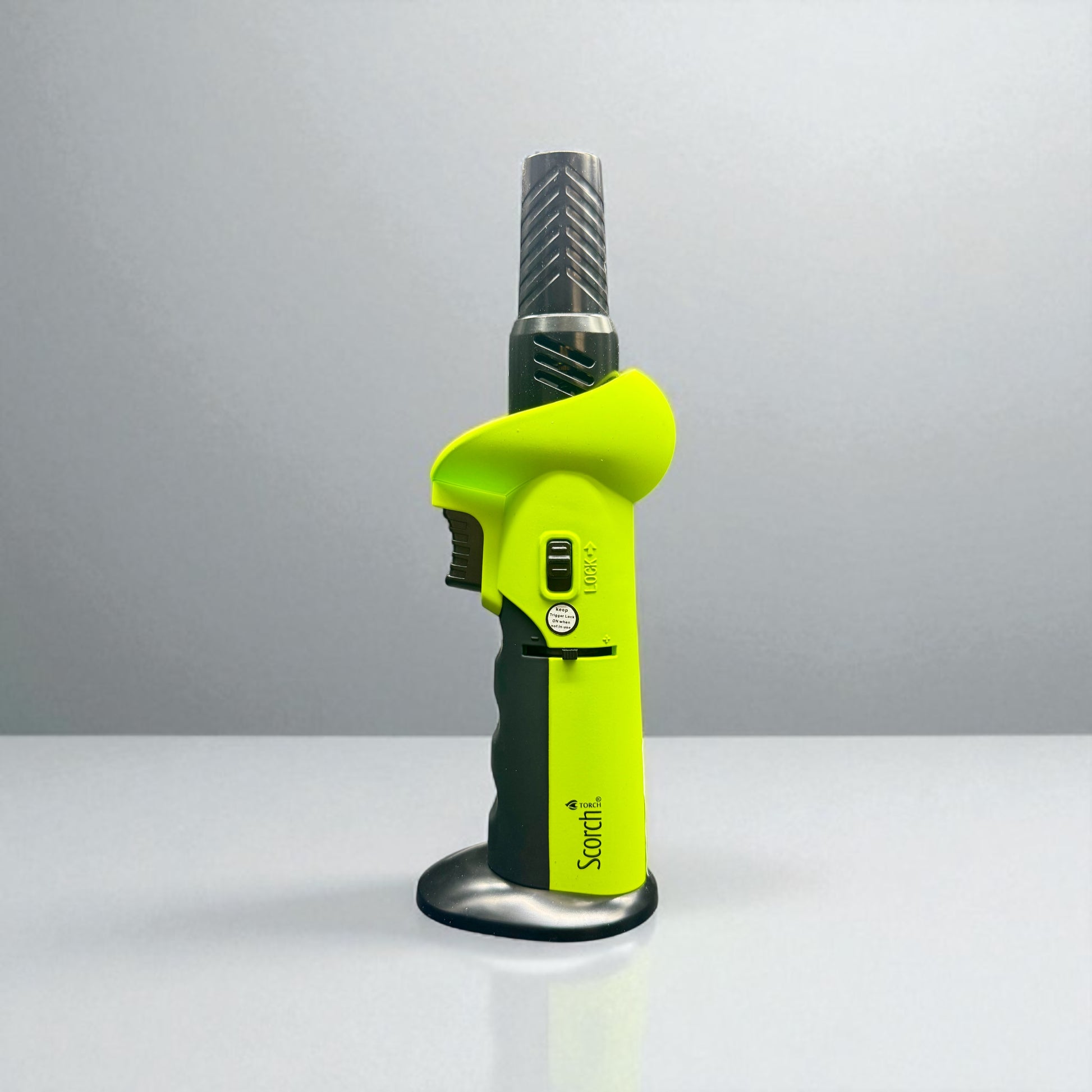 Scorch Torch 61662 – 6” Adjustable Angle Refillable Butane Lighter green angle up