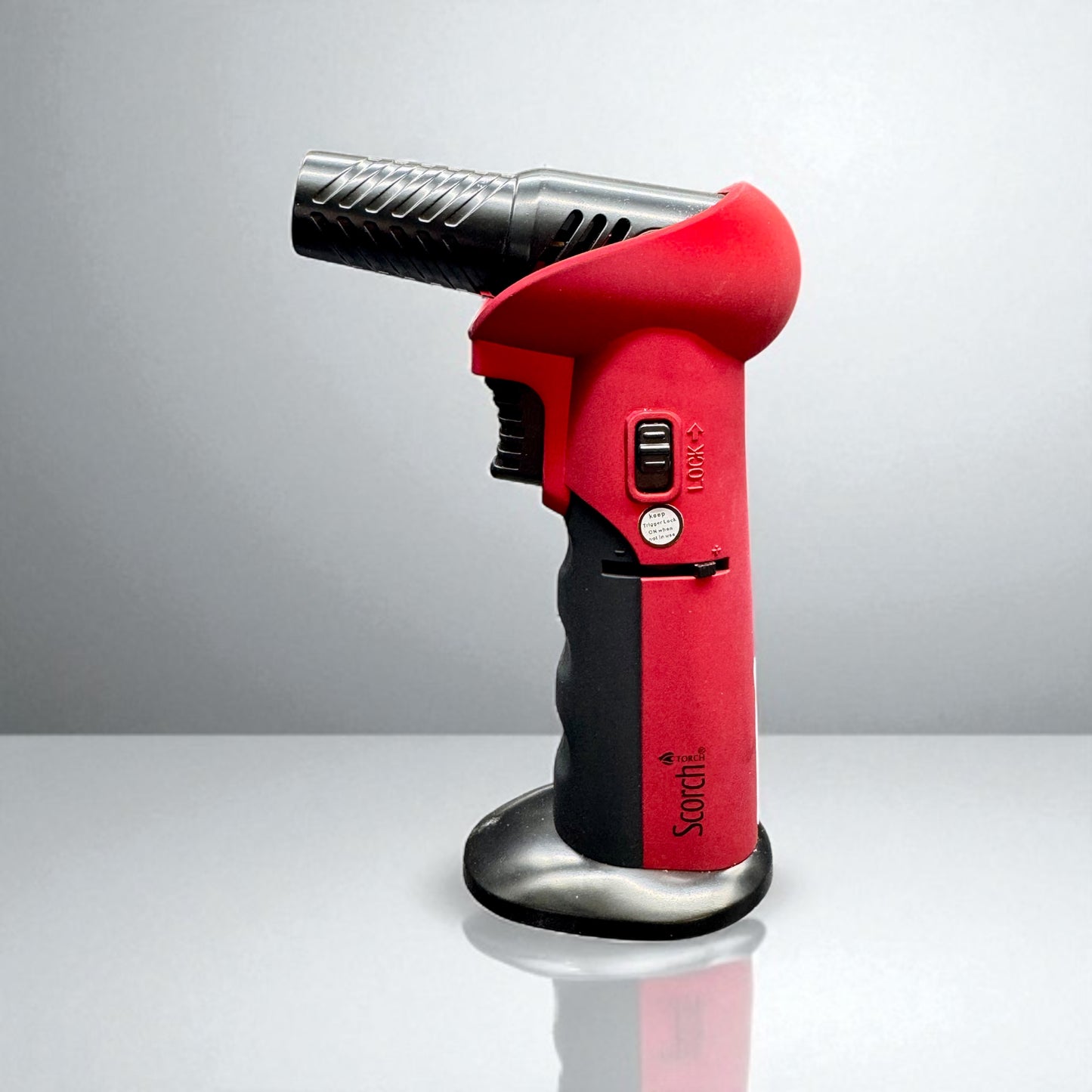 Scorch Torch 61662 – 6” Adjustable Angle Refillable Butane Lighter  red color 