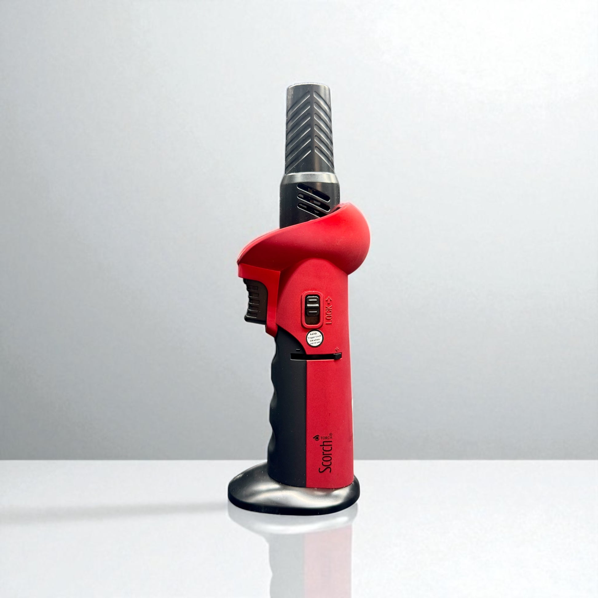 Scorch Torch 61662 – 6” Adjustable Angle Refillable Butane Lighter red angle up