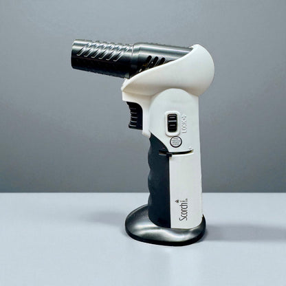 Scorch Torch 61662 – 6” Adjustable Angle Refillable Butane Lighter white color 