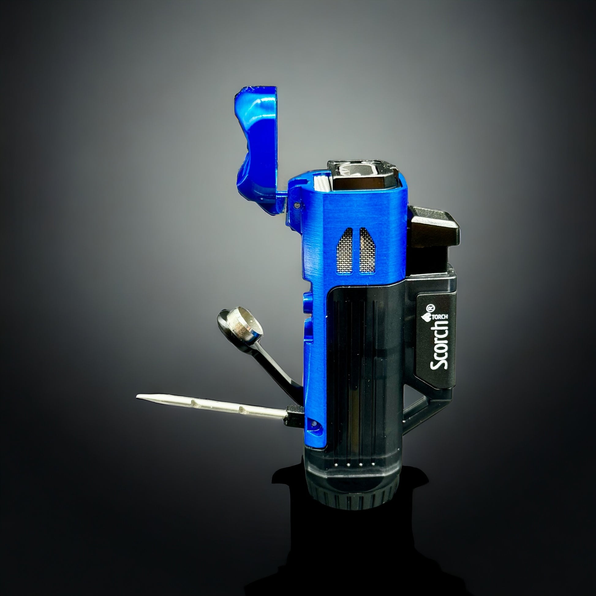 Scorch Torch Lighter Double Flame Poker & Punch 61758 blue color 