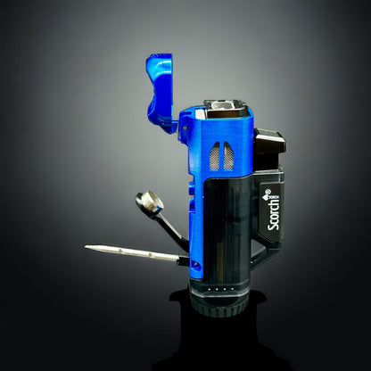 Scorch Torch Lighter Double Flame Poker & Punch 61758 blue color 