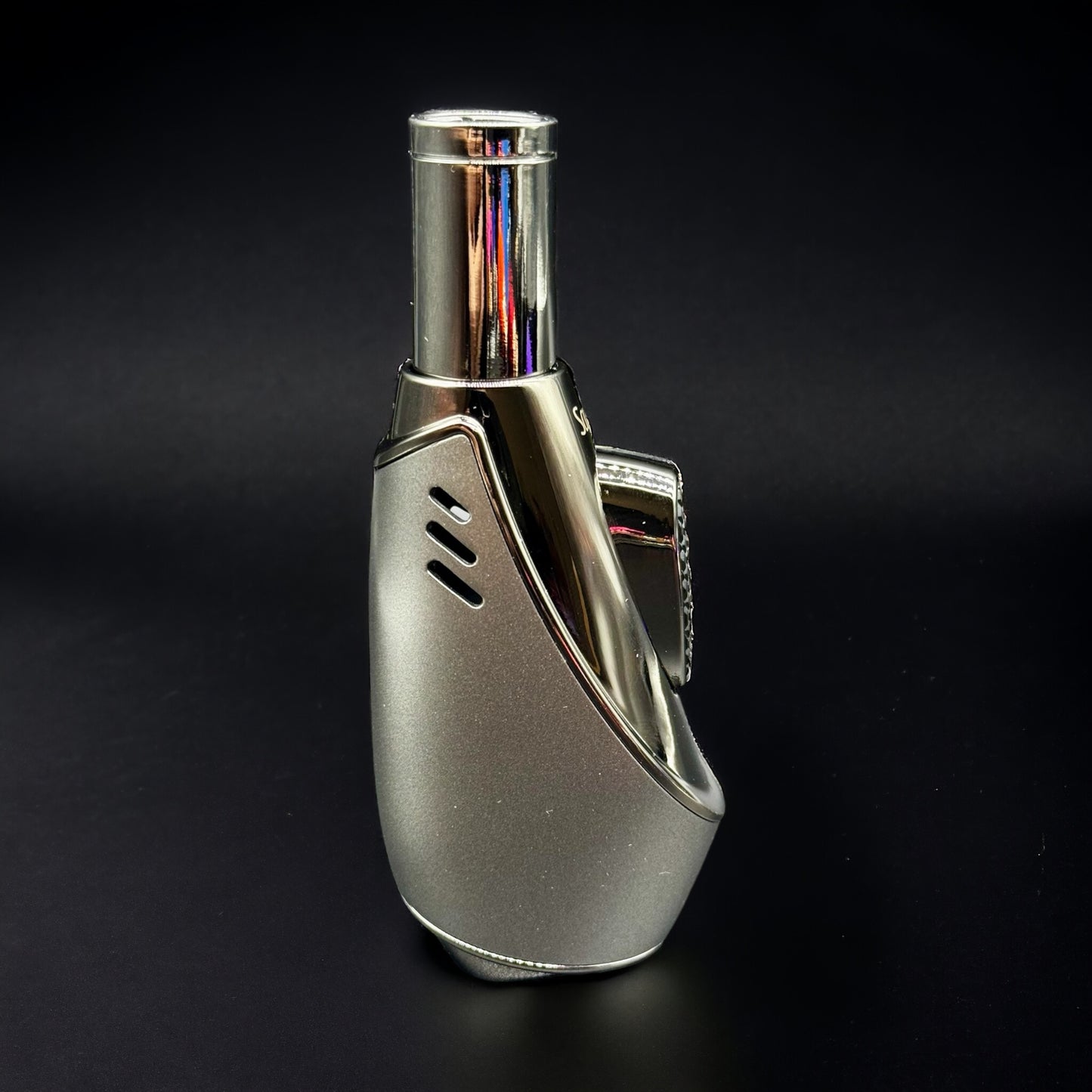 Scorch Torch Lighter Single Flame Modern Compact Design gray color 
