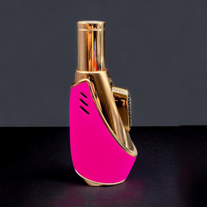 Scorch Torch Lighter Single Flame Modern Compact Design pink color 
