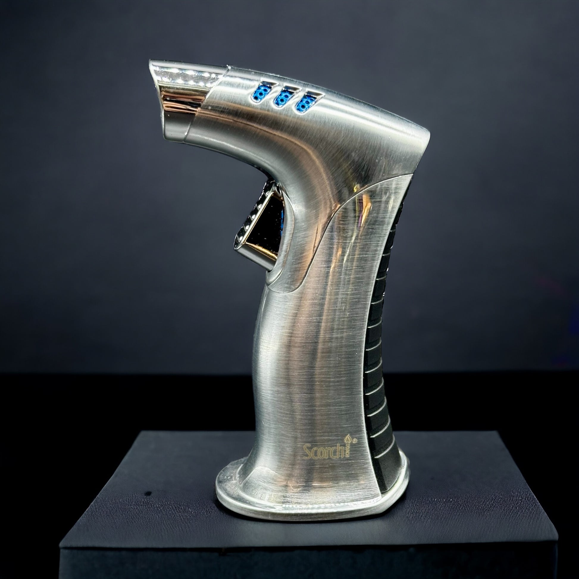 Single Jet Scorch Torch Lighter silver color 