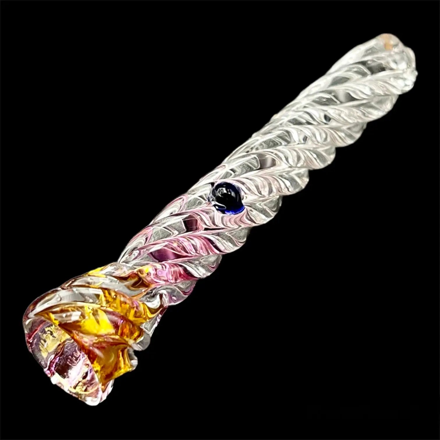 twisted one hitter glass pipe