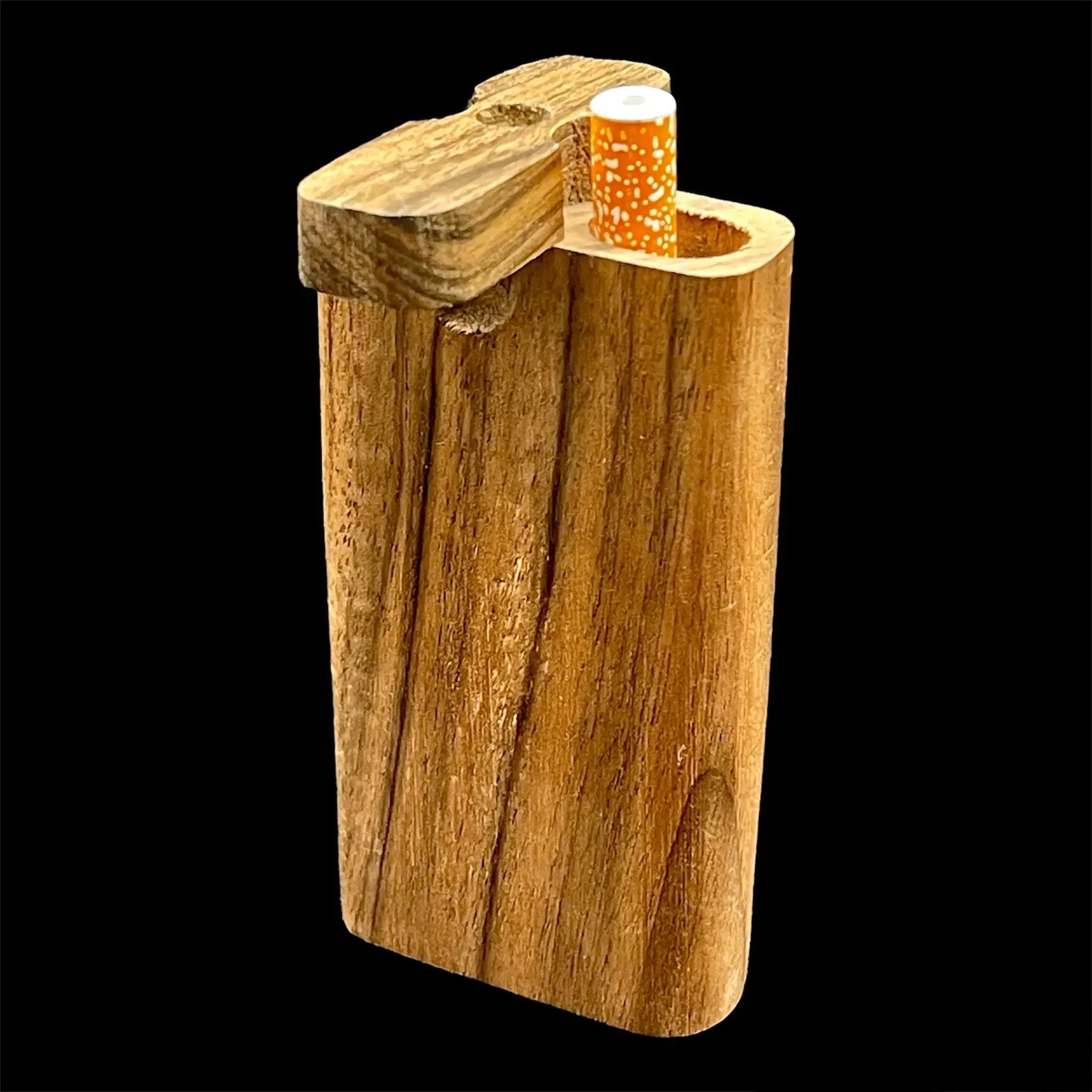 Walnut Wood Dugout One Hitter Box 4’’ Uniquesmokeshop.com – US Shop