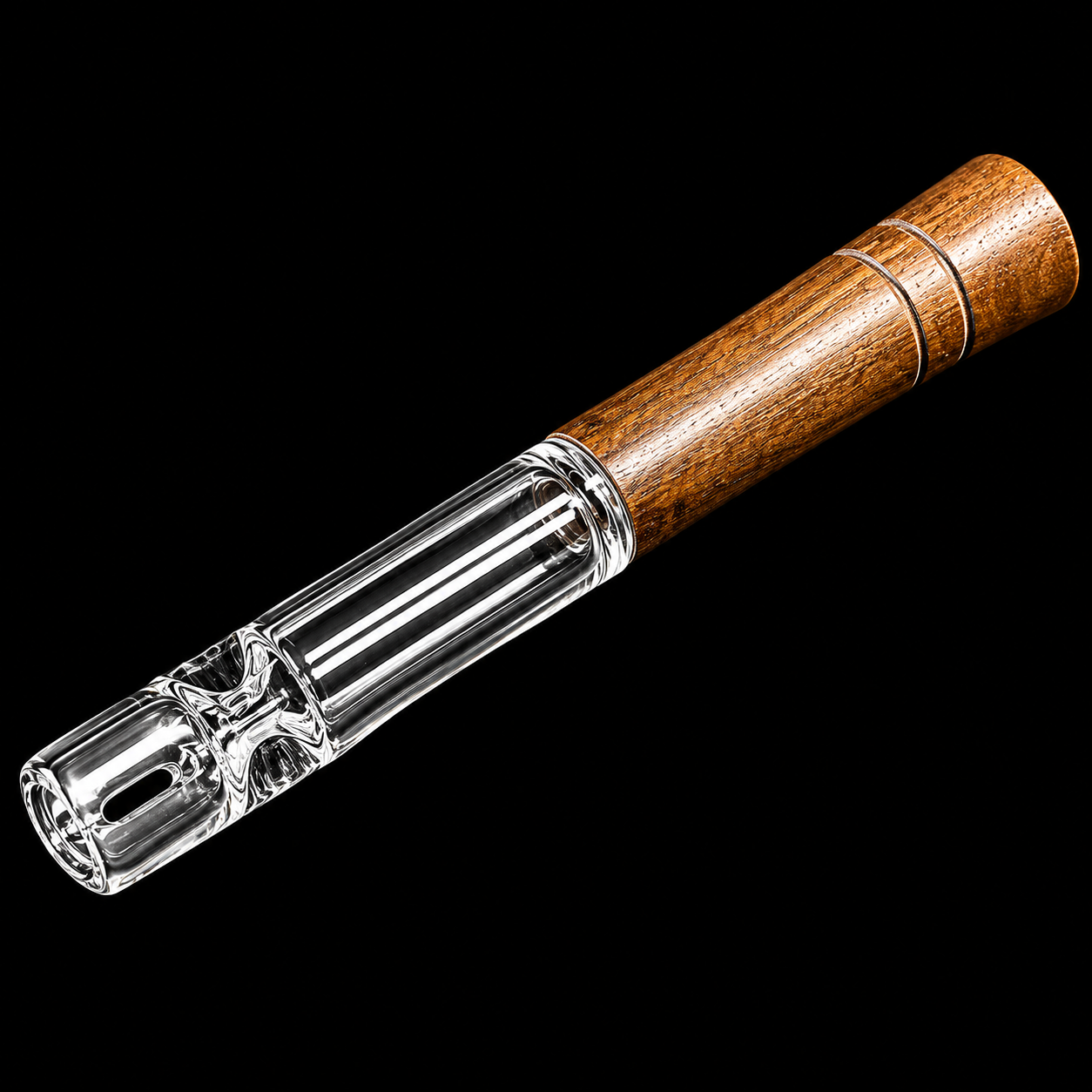 Wood & Glass One Hitter Pipe smoking pipe