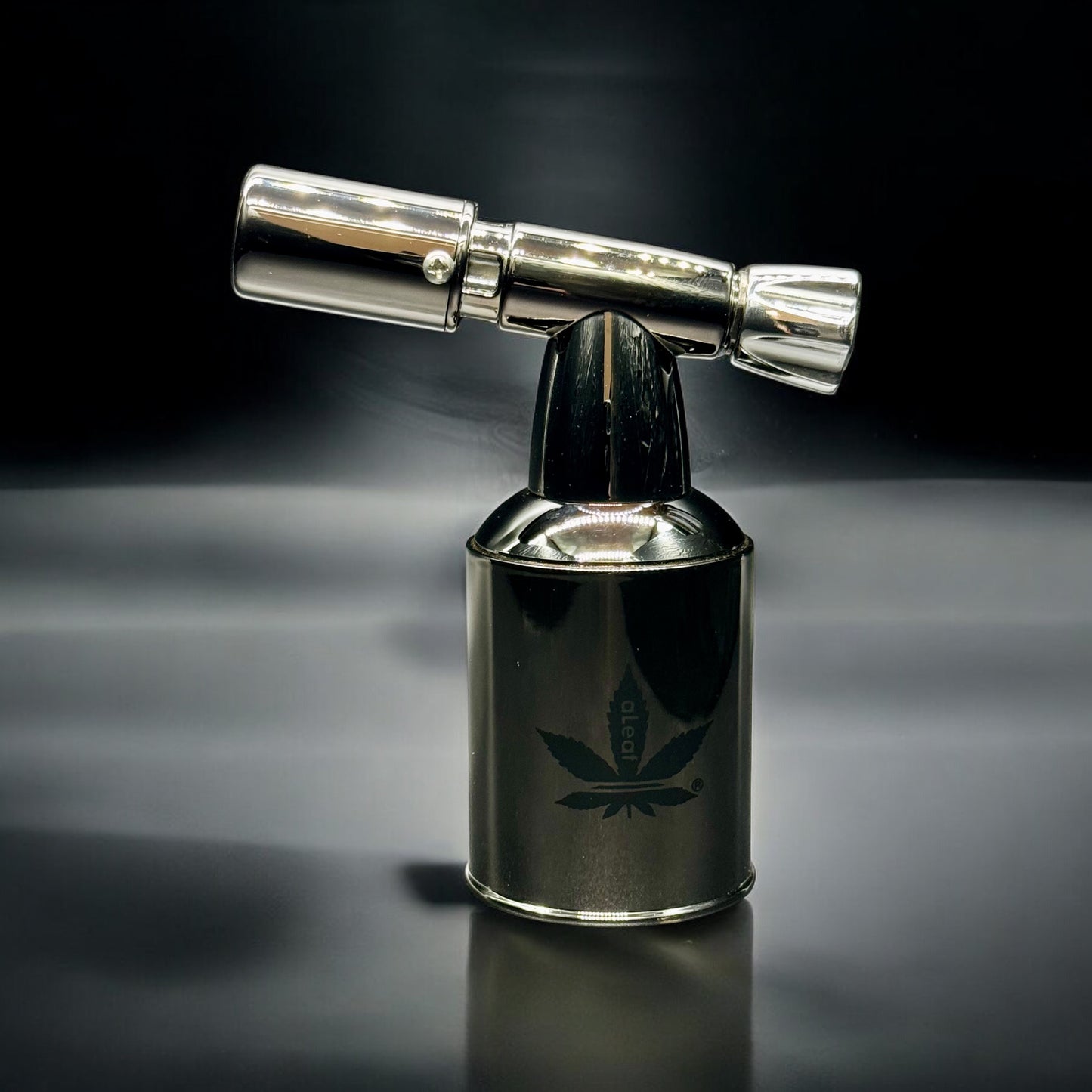 aLeaf 5 inch black brass blow torch with blue turbo flame nozzle