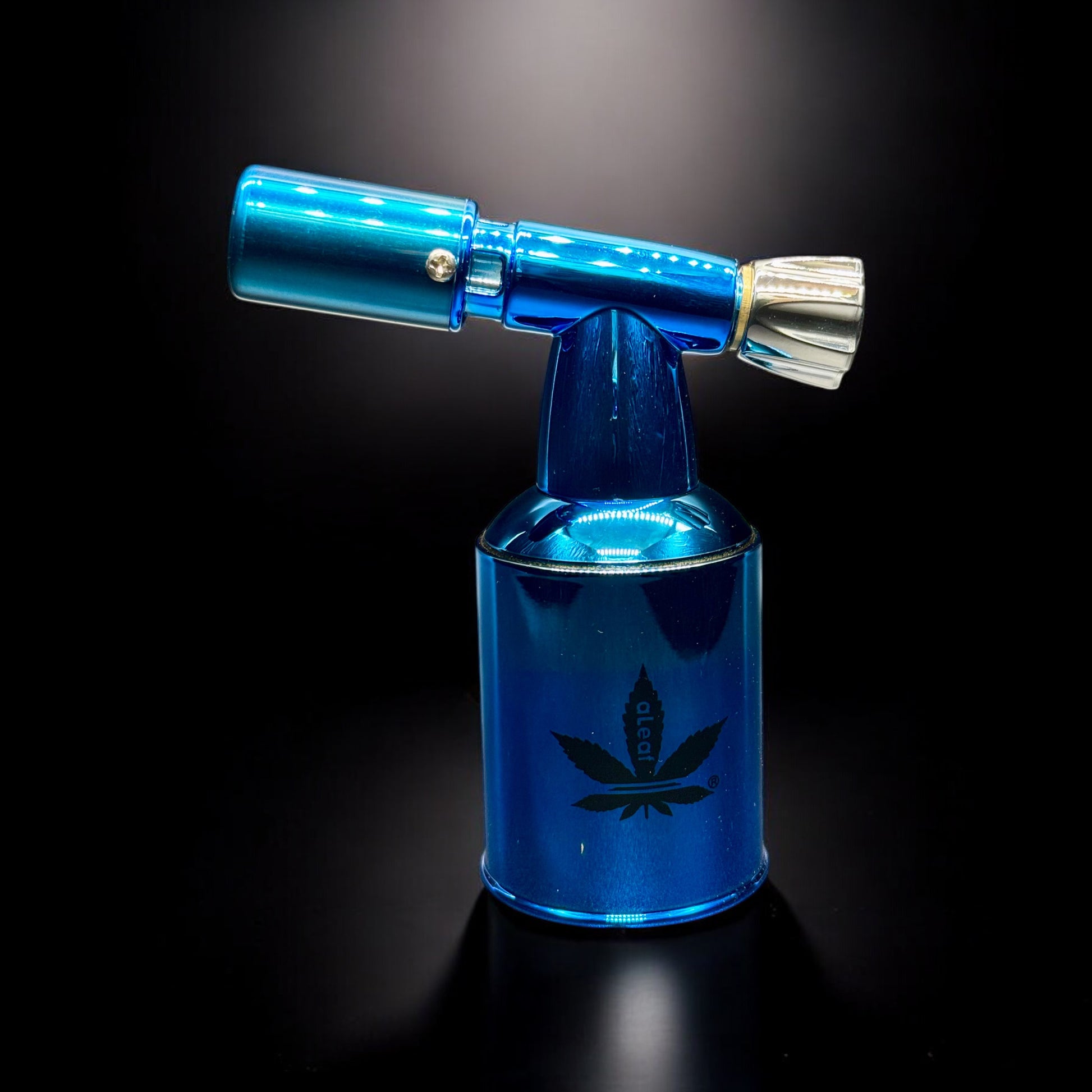 aLeaf 5 inch blue brass blow torch – refillable butane torch for crafts or cooking