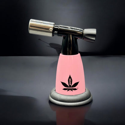 Pink aLeaf 5” Butane Torch – Ergonomic Design and Logo
