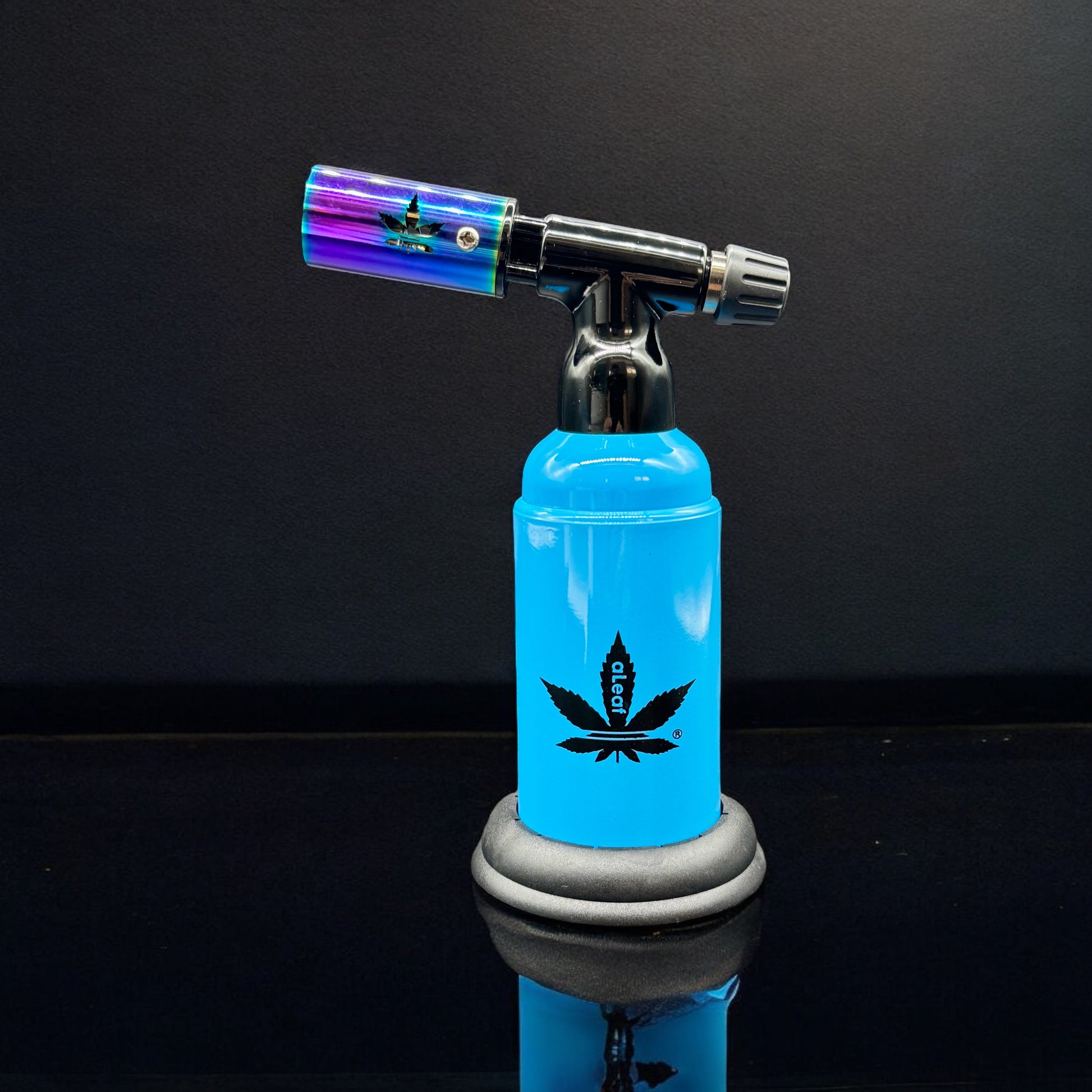 aLeaf 6” Dual Flame Butane Torch Lighter  blue color 