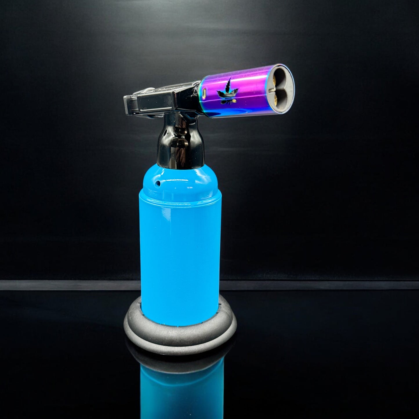 aLeaf 6” Dual Flame Butane Torch Lighter – 2500°F Blue Turbo Flame, Refillable & Adjustable