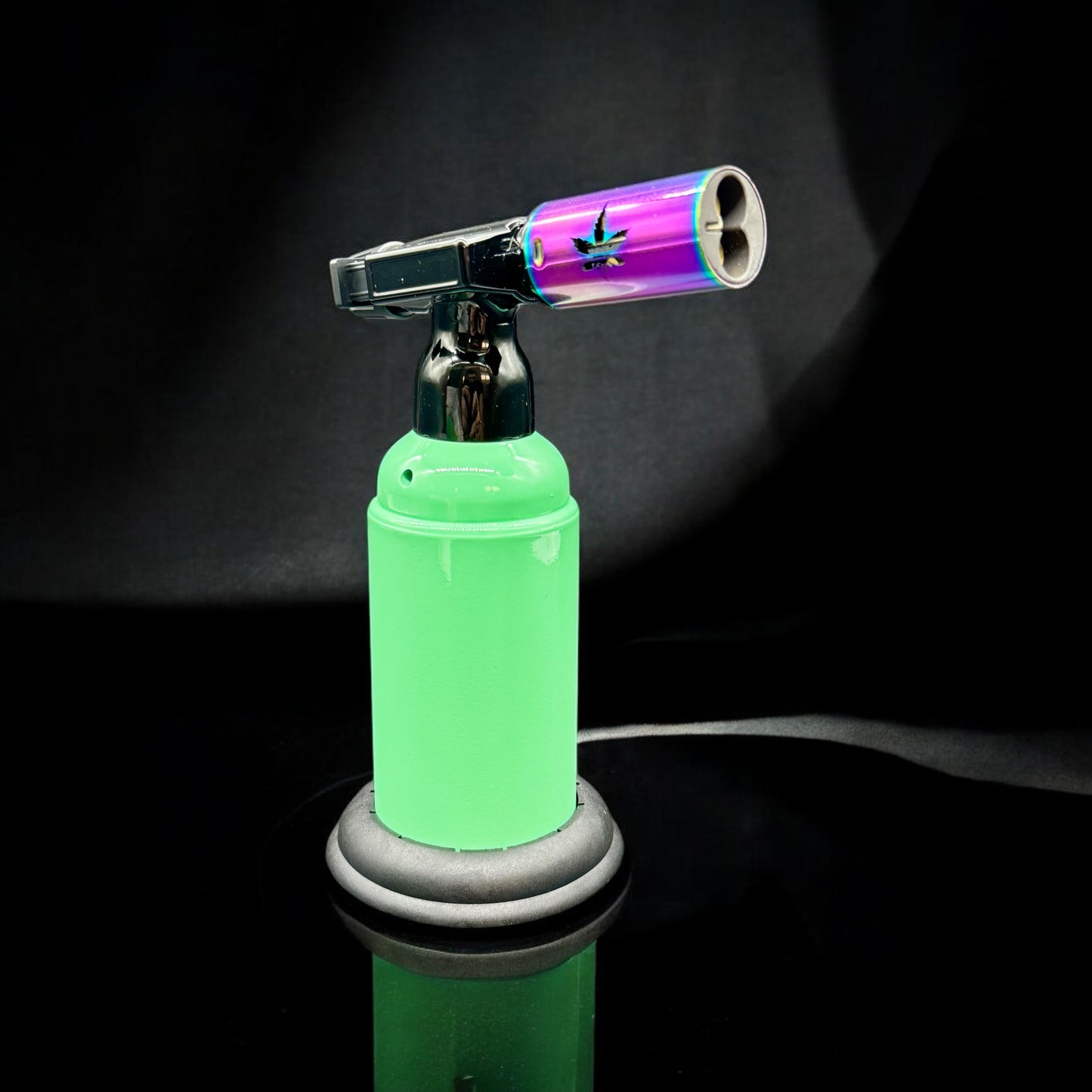 aLeaf 6” Dual Flame Butane Torch Lighter – 2500°F Blue Turbo Flame, Refillable & Adjustable
