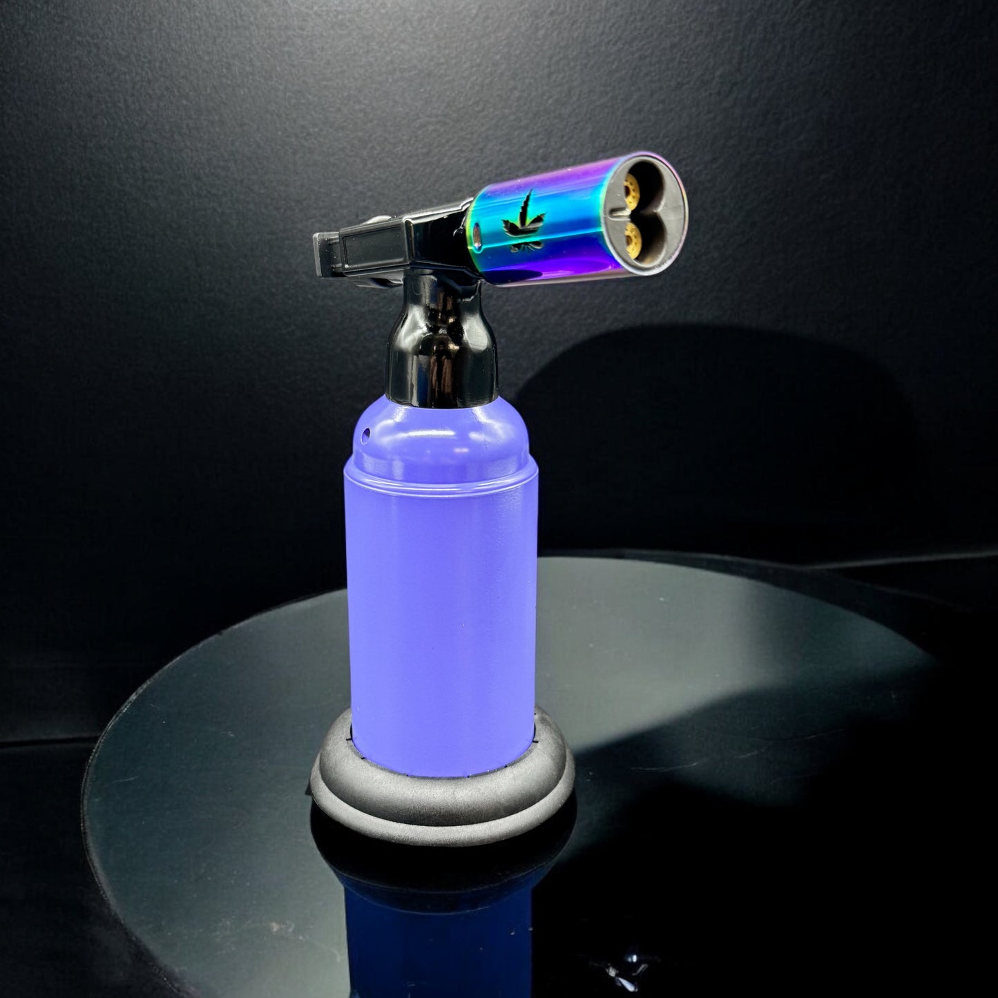 aLeaf 6” Dual Flame Butane Torch Lighter – 2500°F Blue Turbo Flame, Refillable & Adjustable