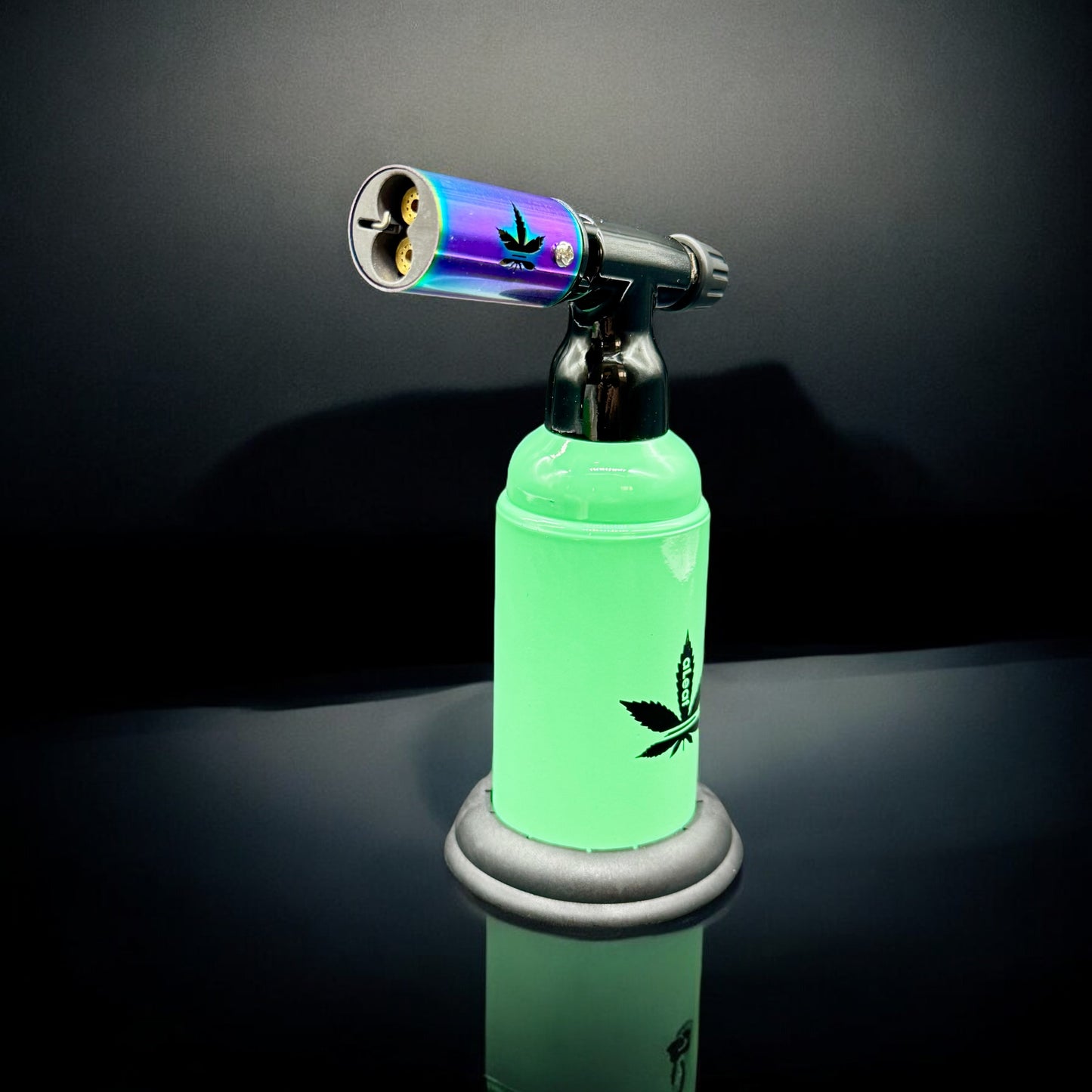 aLeaf 6” Dual Flame Butane Torch Lighter – 2500°F Blue Turbo Flame, Refillable & Adjustable