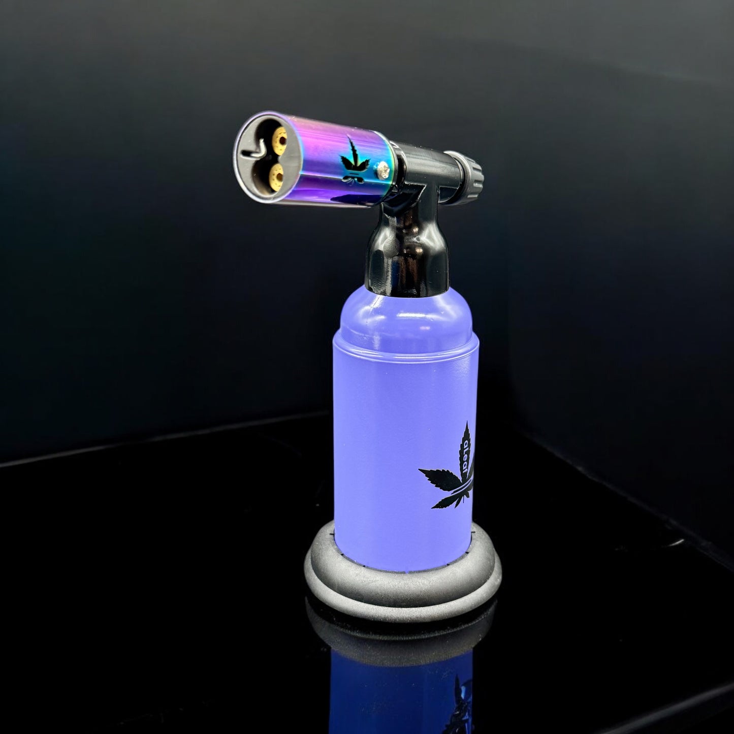 aLeaf 6” Dual Flame Butane Torch Lighter – 2500°F Blue Turbo Flame, Refillable & Adjustable