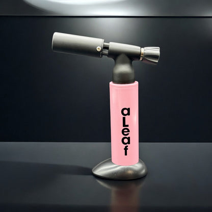 aLeaf 7” Refillable Butane Blow Torch pink color
