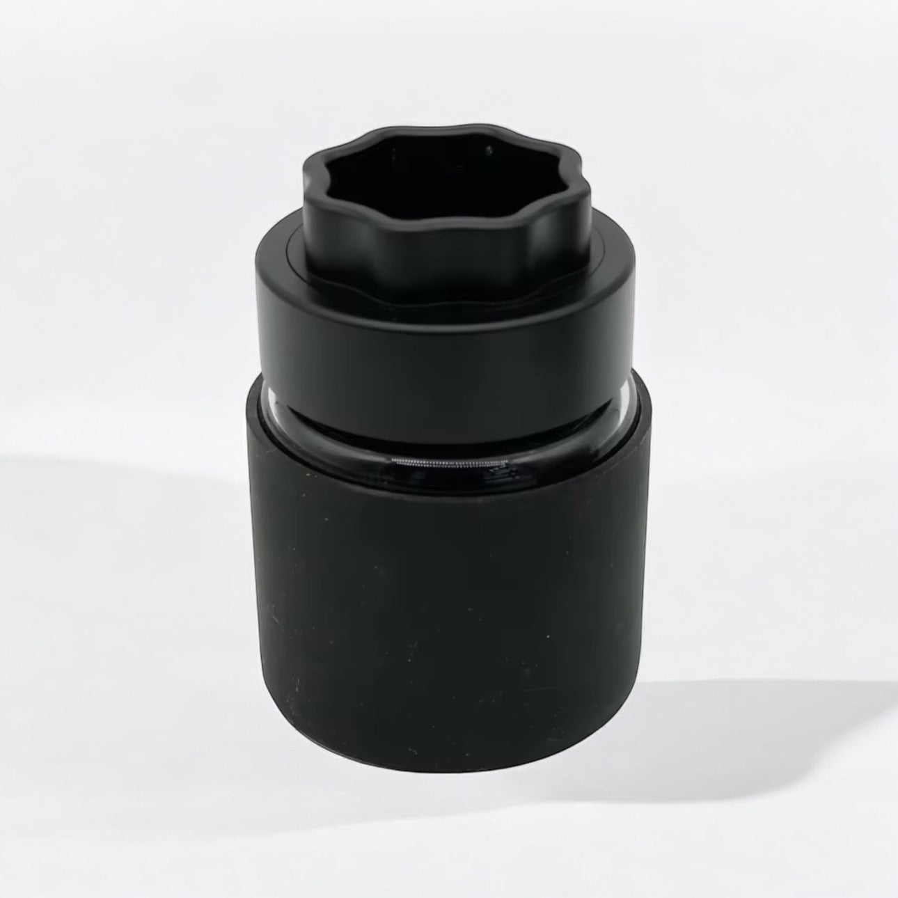 2-in-1 Aluminum Grinder with Glass Jar | Herb Grinder & Storage Container