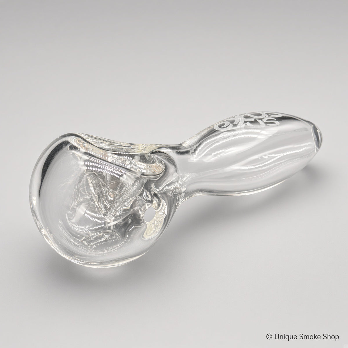 Exxus BUBL clear glass hand pipe side view