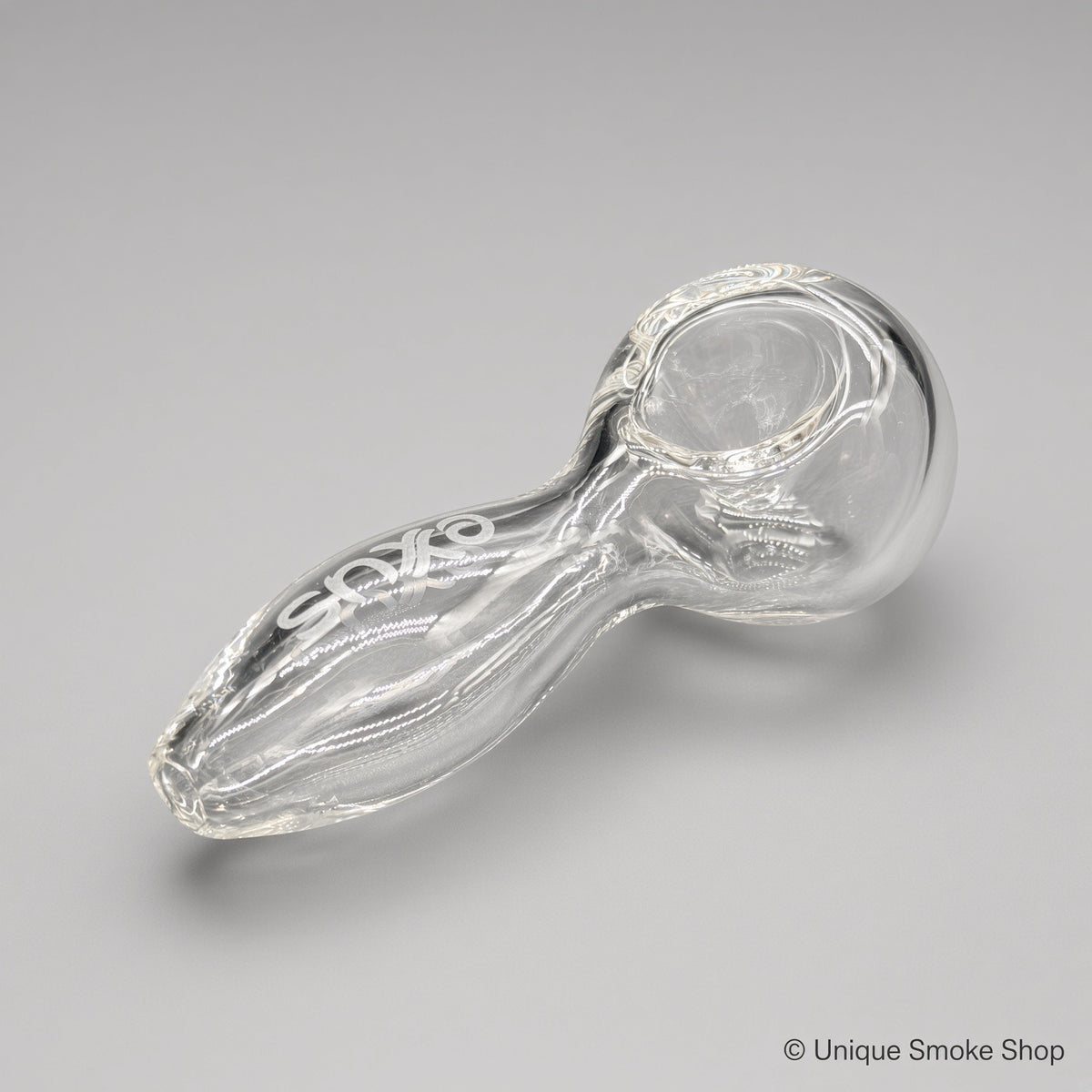 Exxus BUBL 4 inch clear glass spoon hand pipe