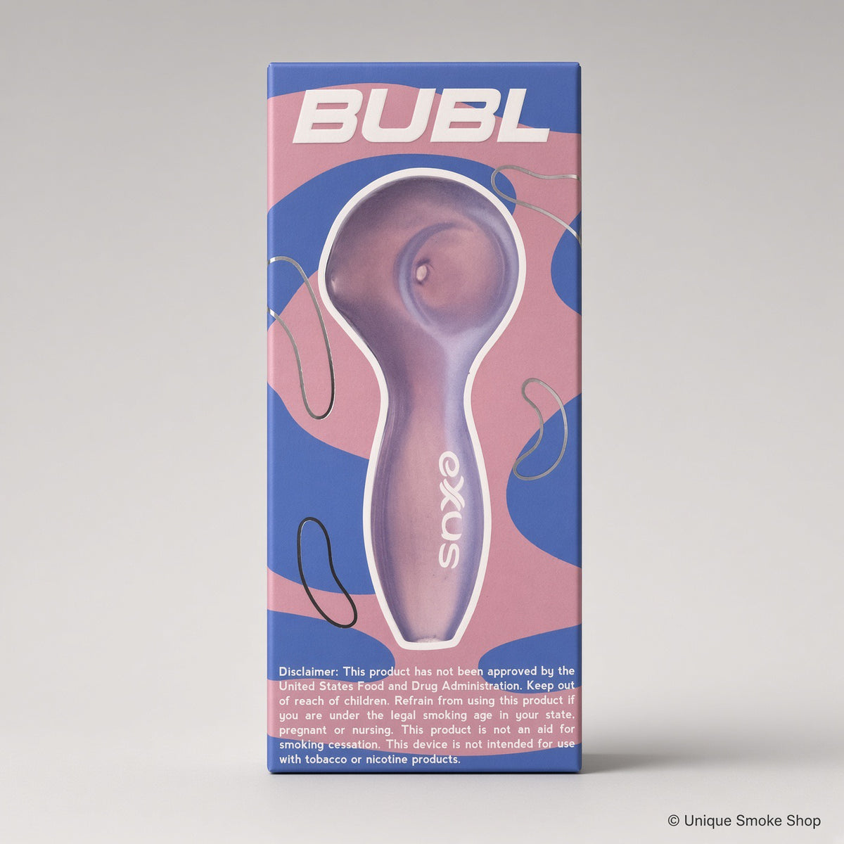 Exxus BUBL hand pipe black gift box packaging