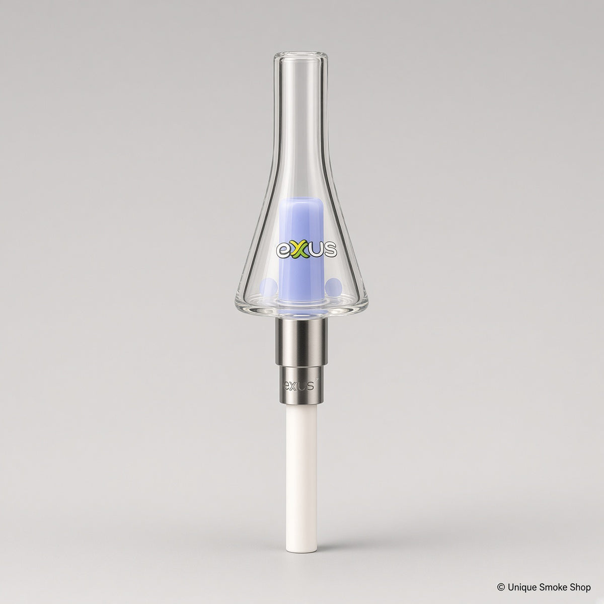Exxus Draw Nectar Collector assembled with blue chamber