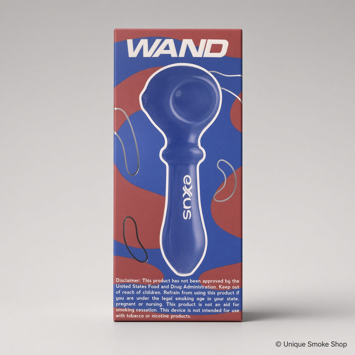 Exxus Wand hand pipe purple gift box packaging