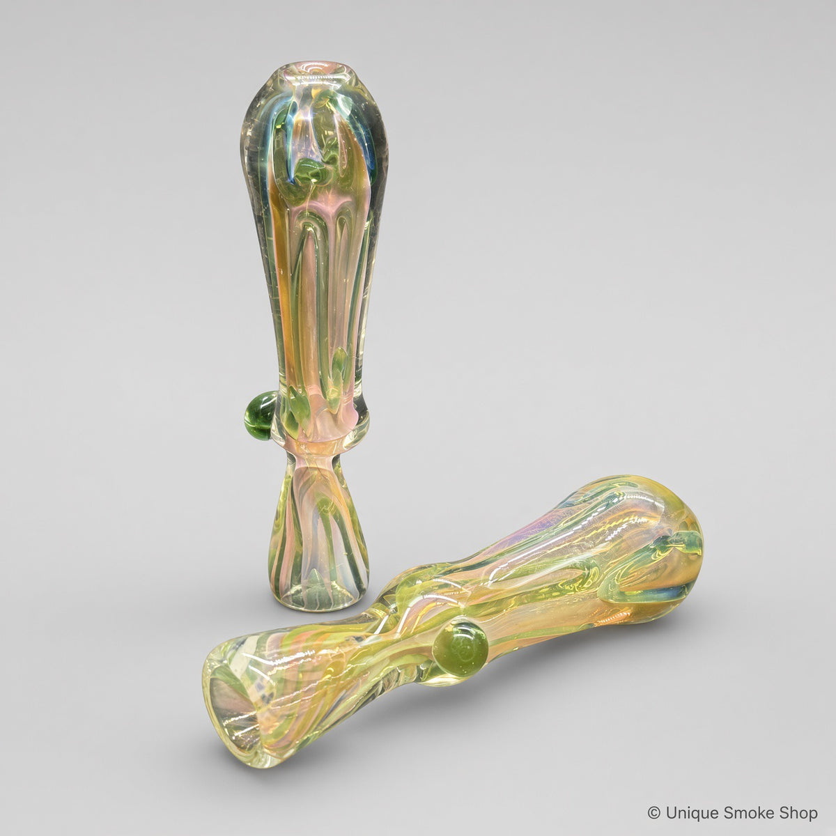 Fumed Chillum Glass Pipe – 3-3.5” Handmade USA