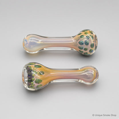 Mini Fumed Chillum Glass Pipe pair horizontal – 3" handmade USA