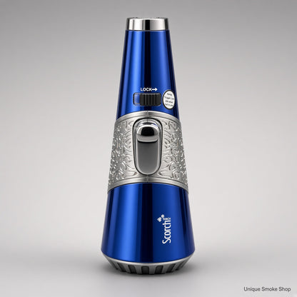 Scorch Torch 61756 Cone royal blue silver 4.5 inch standing pencil single flame torch lighter