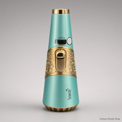 Scorch Torch 61756 Cone teal gold 4.5 inch standing pencil single flame torch lighter