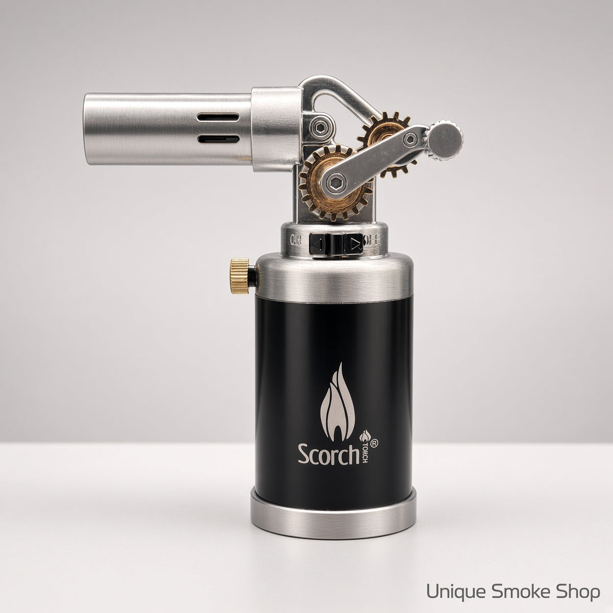 Scorch Torch 61876 metal culinary jet lighter lack silver