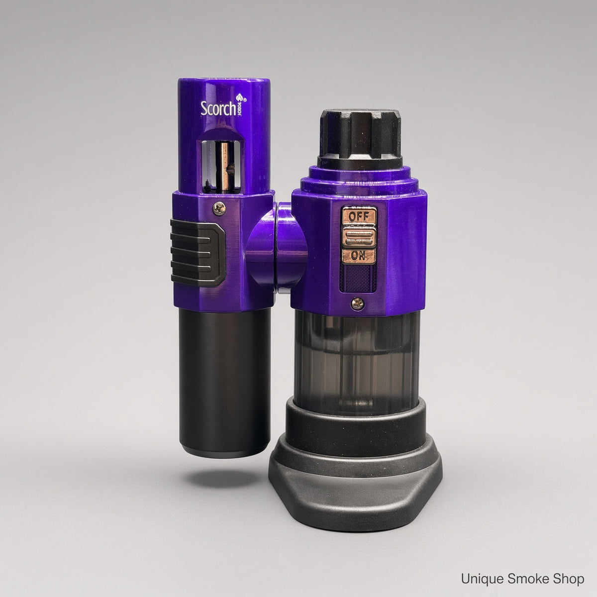 Purple Scorch 61886 self-standing torch lighter front view