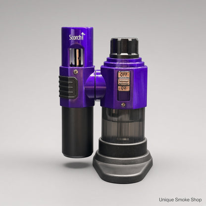 Purple Scorch 61886 self-standing torch lighter front view