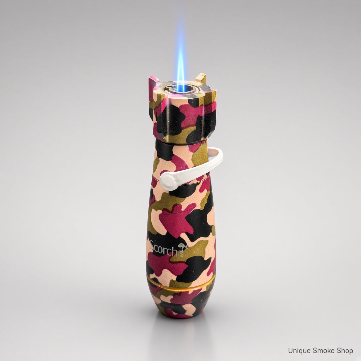 Scorch 61899 pink camo torch lighter with single blue jet flame