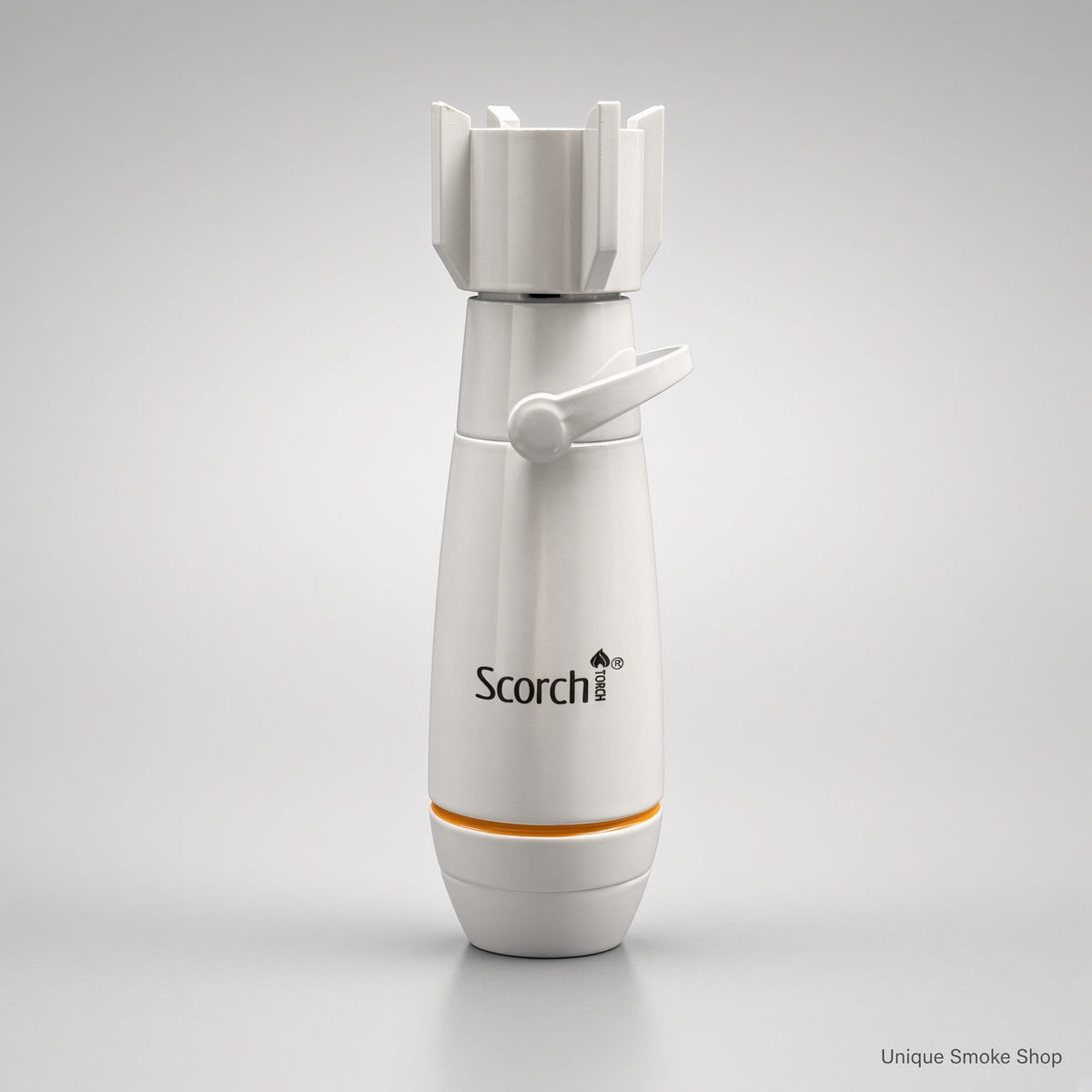 Scorch 61899 white metal torch lighter single blue jet flame