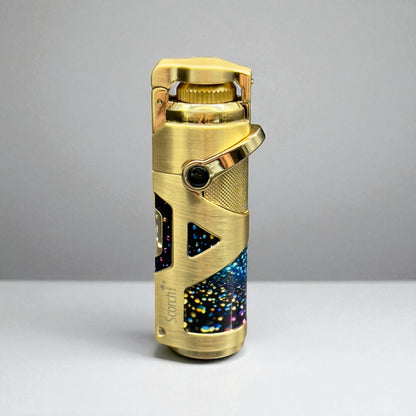 Scorch Torch 61824 – 3.5” Single Flame Heavy-Duty Metal Butane Lighter with Built-In Tools