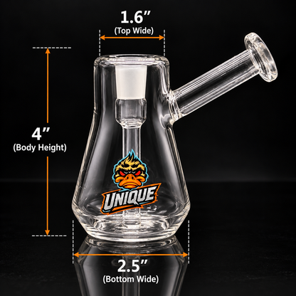 4 inch Unique mini dab rig size chart 4 inch height 2.5 inch base