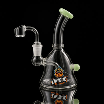 6 inch Unique mini dab rig mint green with 14mm banger