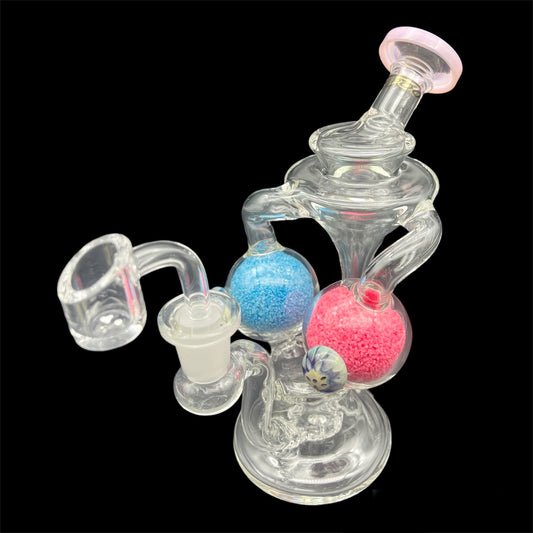 Double Ball Recycler Dab Rig Bongs
